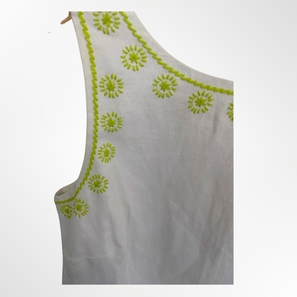 VINEYARD VINES Caribbean Floral Embroidered Linen Tank Top Size 0 - Picture 4 of 8